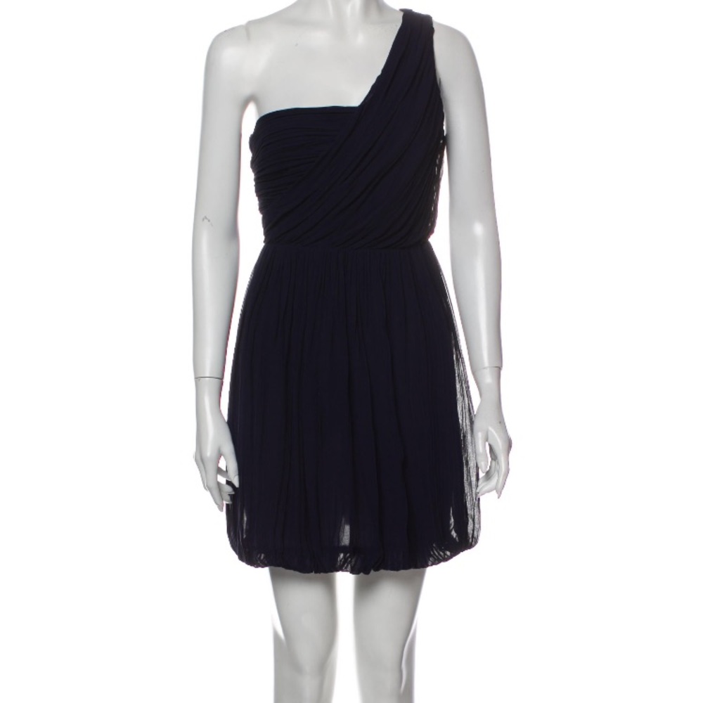 Theory one shoulder silk dress